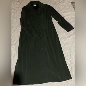 Vintage Harve Bernard Button Dress Dark Green